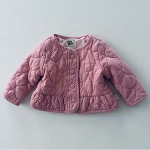 OSHKOSH Girls Pink Quilted Light Weight Peplum Jacket